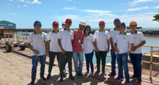 Registro da Comitiva de Acaraú no estaleiro