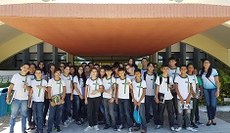 Os alunos ficaram admirados com o equipamento