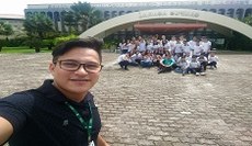 Técnico Ian juntamente com a comitiva da Escola Profissional