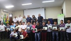 Os pescadores junto aos professores e gestores