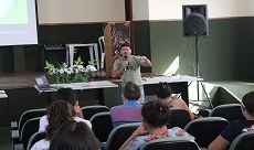 Chefe de Ensino, Araújo, em diálogo com os alunos