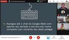 A formação foi realizada de forma remota