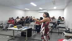 Docentes do Município passando pela formação