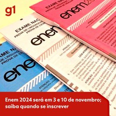 Provas acontecem em novembro