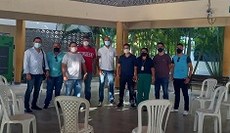 Reunião foi realizada na sede do campus do IFCE, seguindo normas sanitárias