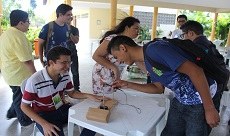 Demonstração de experiência no evento