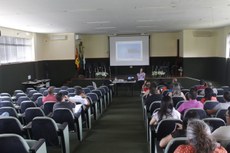 O encontro foi realizado de forma presencial no auditório