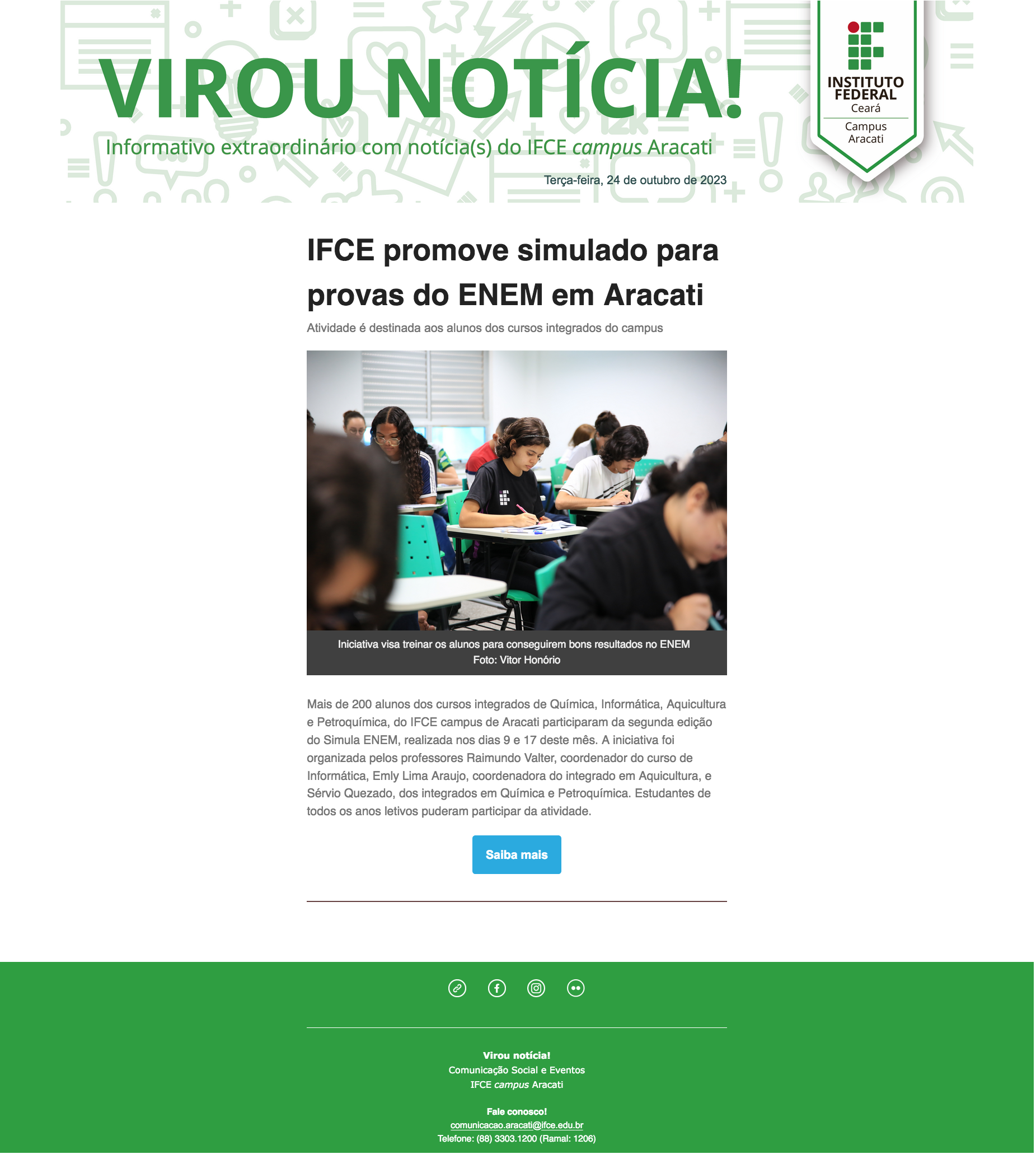 IFCE promove simulado para provas do ENEM em Aracati_24-10-2023
