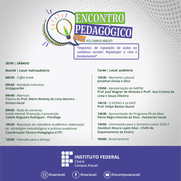Programação Encontro PEdagógico 2024.2