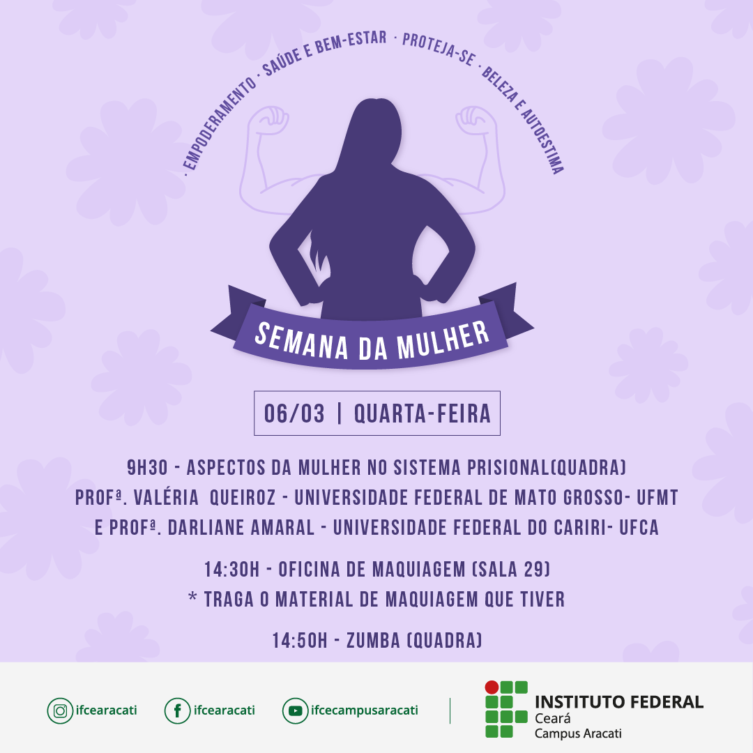 semana da mulher-dia 6 - atualizada semana da mulher-dia 6 - atualizada