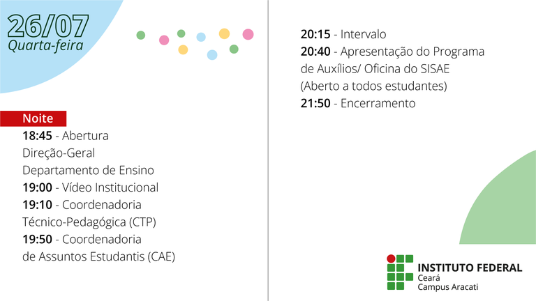 semana da integração 2023.2 - 26/07 - noite