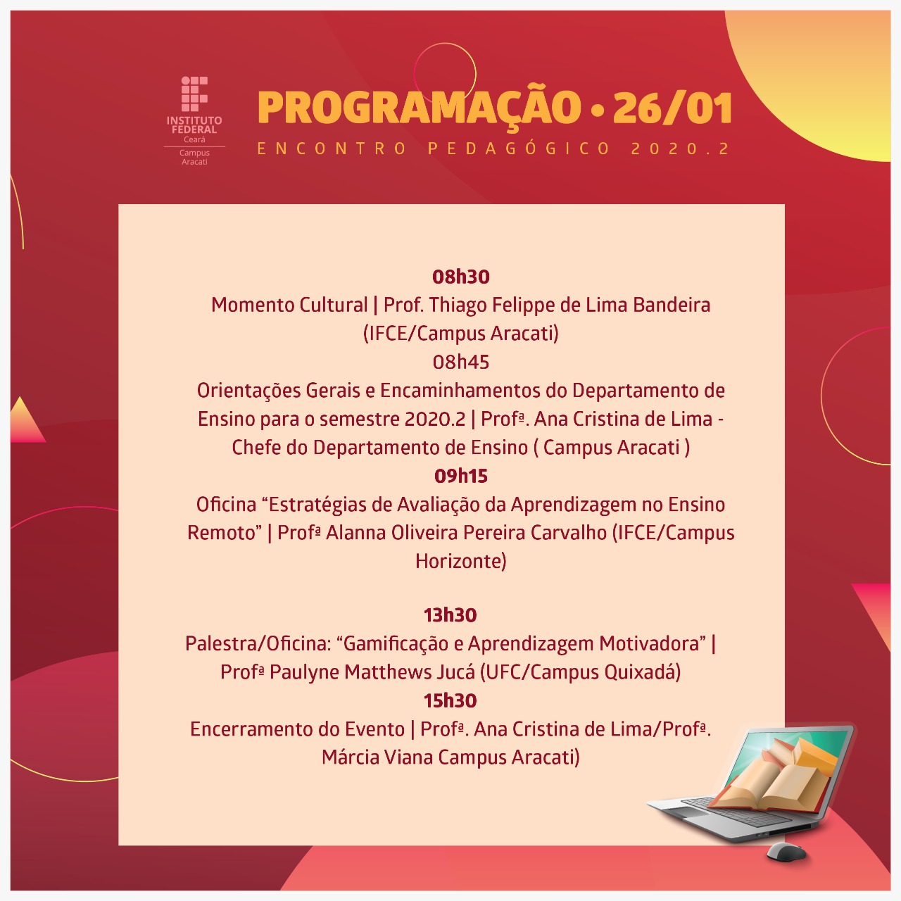Encontro pedagógico 2020.2_programacao pag 2 Encontro pedagógico 2020.2_programacao pag 2