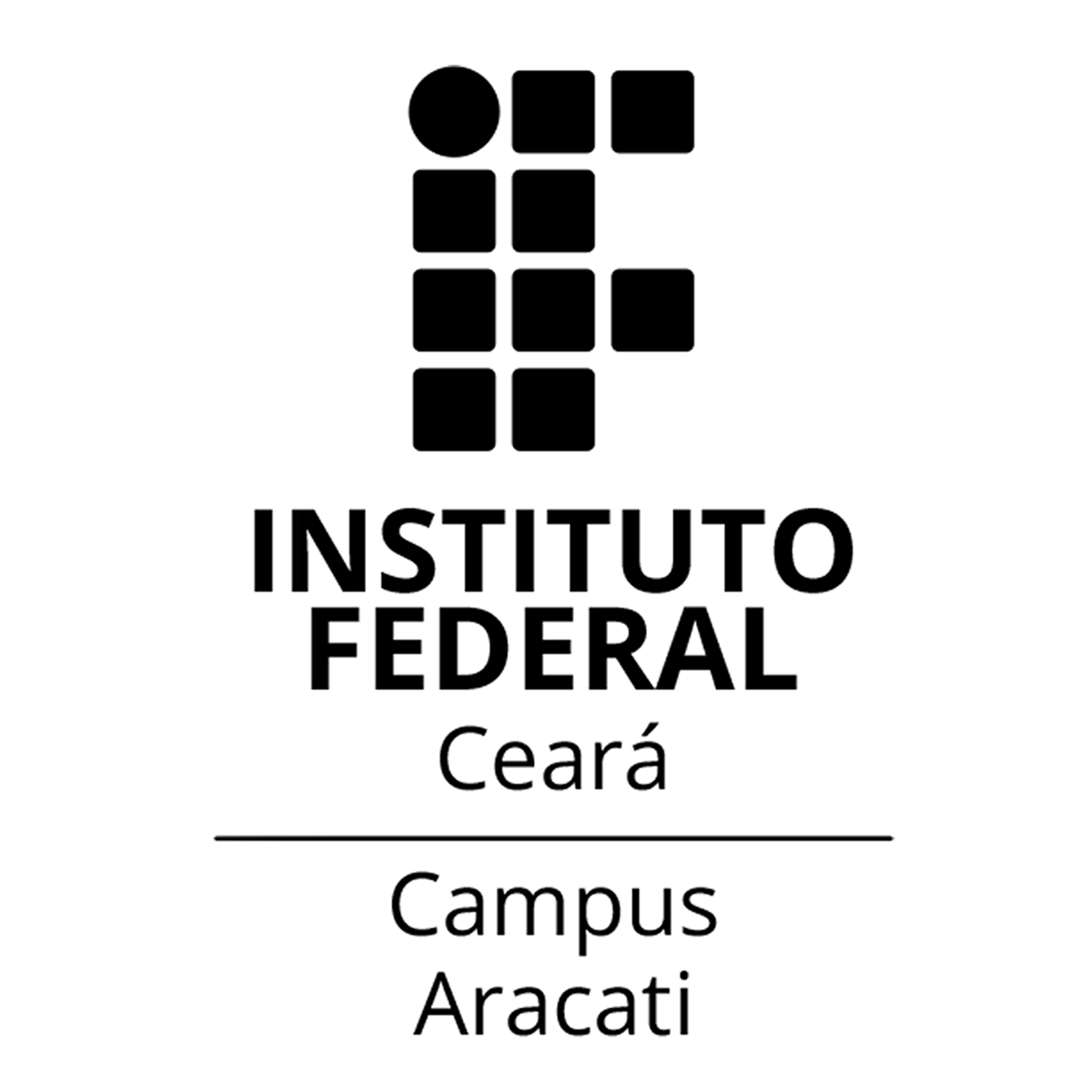 Logo IF Aracati vertical preto