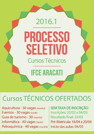 Processo Seletivo 2016.1 do campus de Aracati