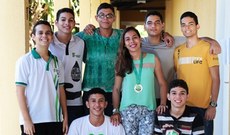 Parte da equipe que representou Aracati nos Jogos Sub-19