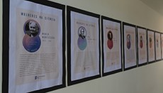 Painéis retratam personagens célebres em diversas áreas do conhecimento