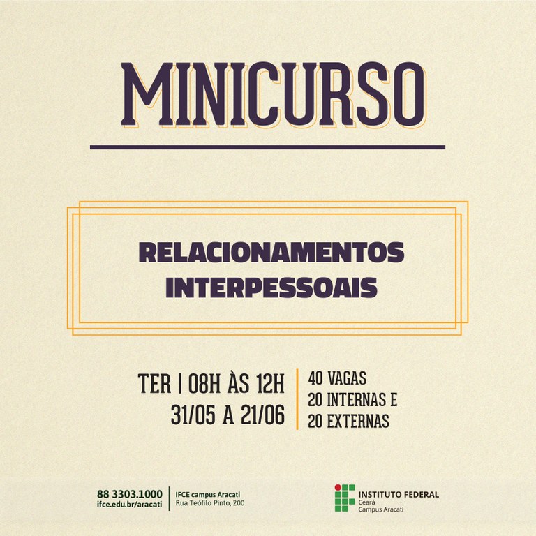 Minicurso de relacionamentos interpessoais