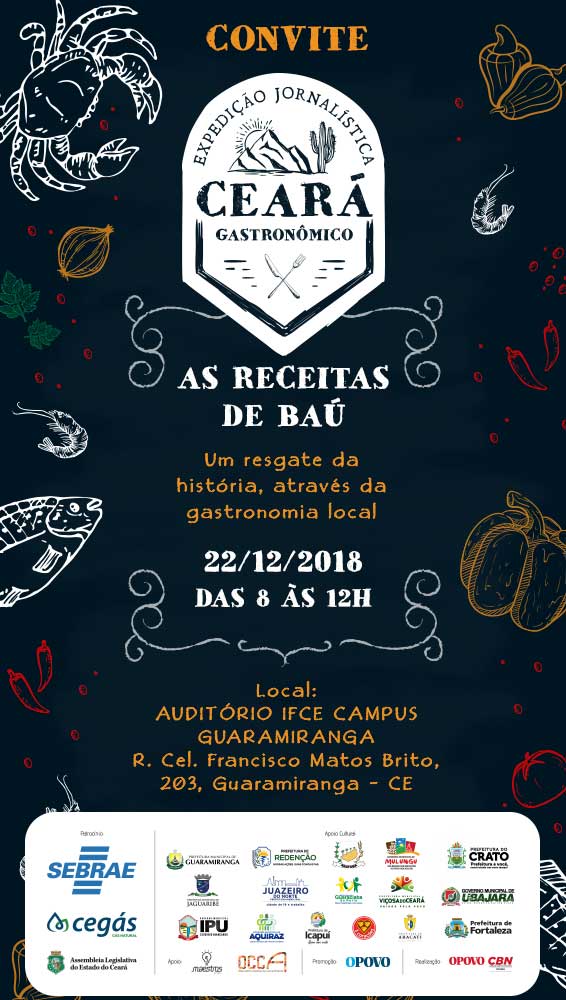 Convite expedicoes gastronomicas do ceara