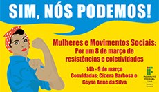 Campus de Canindé discute participação feminina em movimentos sociais às 14h do dia 9 de março