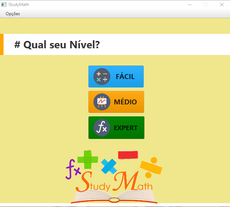 Tela de escolha de nível no programa StudyMath