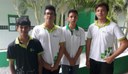 Joab, Mário (prata), João Neto (bronze) e Diego representaram o IFCE na OBR (Foto: Comunicação Social)