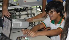 Alunos experimentaram atividades práticas no campus