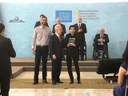 Da esquerda para direita: professor Humberto Beltrão, Miguel Kigsner e Leonardo Silva de Oliveira. (Crédito; divulgação)