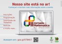 II Jornada de Matemática nos dias 15 e 16 de agosto no Campus de Cedro do IFCE.