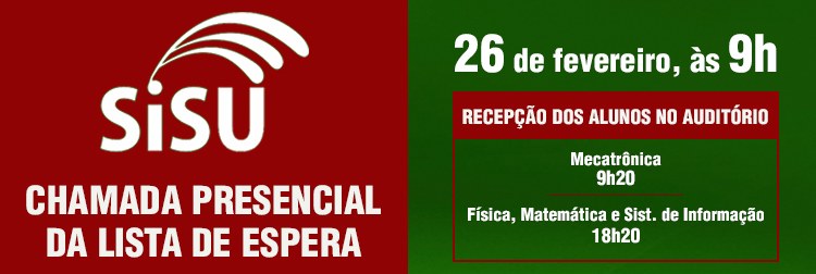 Lista de espera e recepção dos novatos segunda (26/2) Lista de espera e recepção dos novatos segunda (26/2)