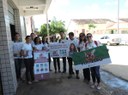Equipe reunida e pronta para a blitz educativa