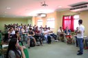 Oficina "Relatividade Geral, segurança no trânsito e experimentos de Física" no miniauditório I ( Crédito: Vitor Meireles)