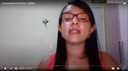 Professora Roberta da Silva, uma das organizadoras do livro “Ensino, pesquisa e extensão: desafios e contribuições para a aprendizagem e formação docente” (Crédito: canal do Youtube do IFCE Cedro)