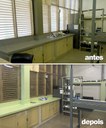 Antes e depois do laboratório de Instalações Elétricas do campus Cedro