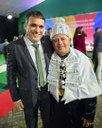 O diretor-geral, professor Gleydson Lima, ao lado do reitor, professor Wally Menezes, na cerimônia de recondução aos cargos na reitoria do IFCE em 14/3.