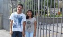 Thiago Santos Lopes e Naiara Silva Casusa são alunos do curso de Química