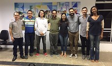 Representantes da Proen e professores do campus