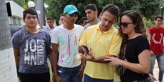 Funcionamento do app foi demonstrado durante a Semana do Meio Ambiente