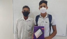 O estudante Robio Silva foi um dos beneficiados.