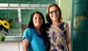 A diretora Maria Otília e a professora Elisa Floro são parceiras na iniciativa