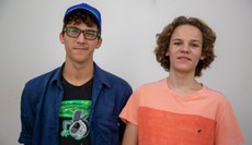 Zennon e Davi são alunos do técnico integrado