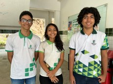 Alisson, Raquel e Josias foram medalhistas na Olimpíada de Raciocínio Lógico