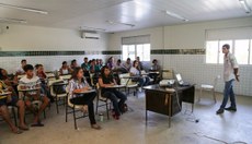 Alunos de todos os cursos estavam envolvidos no evento.