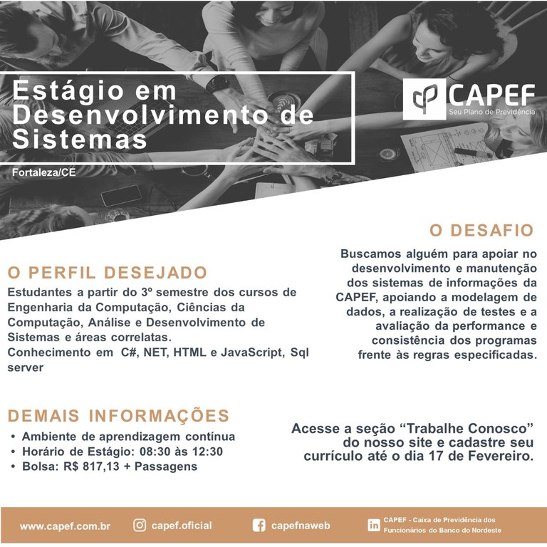 Estágio Desenvolvimento de Sistemas Estágio Desenvolvimento de Sistemas