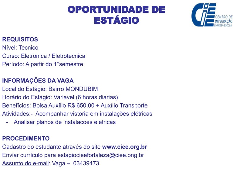 Estágio eletrotécnica Estágio eletrotécnica
