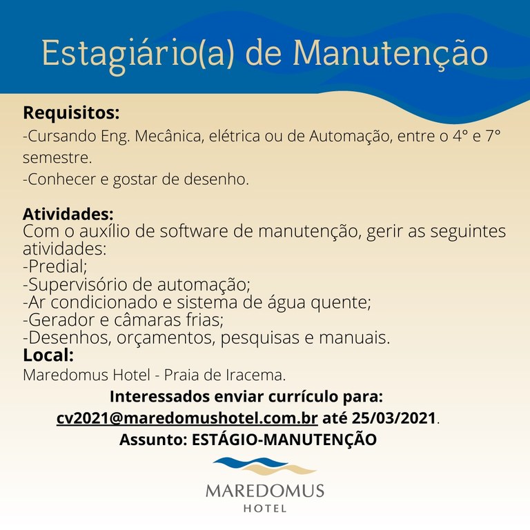 estágio manutenção estágio manutenção
