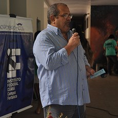 Na imagem, o diretor-geral do campus de Fortaleza Moisés Mota falando sobre a campanha (foto: divulgação).