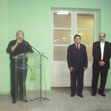 Moisés Mota (esquerda), Virgílio Araripe (centro) e Liduino Pitombeira (direita) (Foto: Rafael Oliveira).
