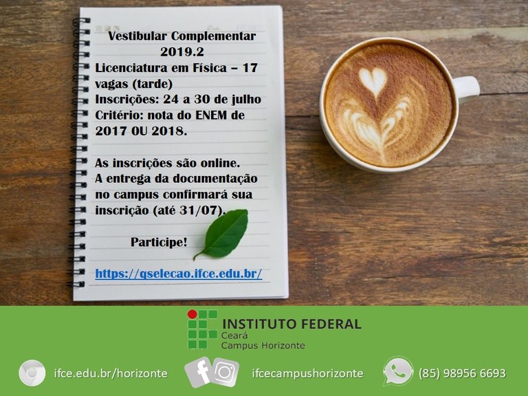 Vestibular Complementar 2019_2 Vestibular Complementar 2019_2