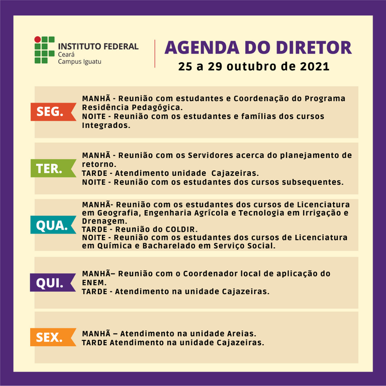 25 a 29 out 2021