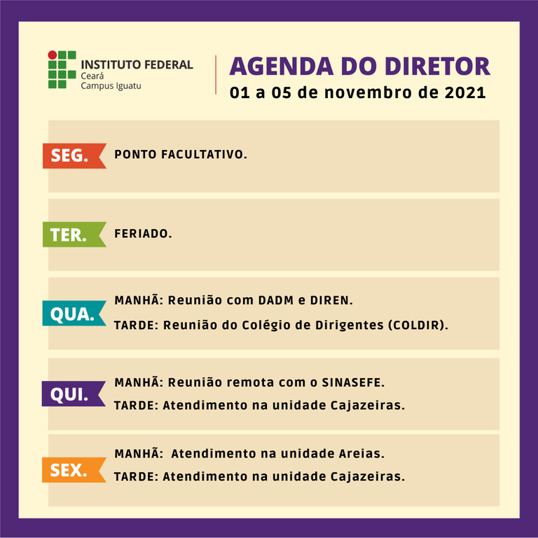 01 a 5 nov 2021